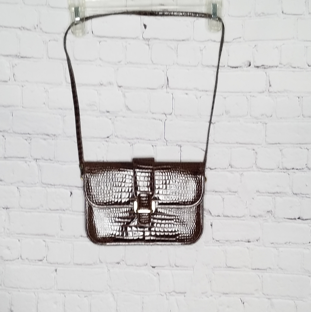 Jay Herbert New York Vintage Shoulder Bag Leather Crockadile Design Classic